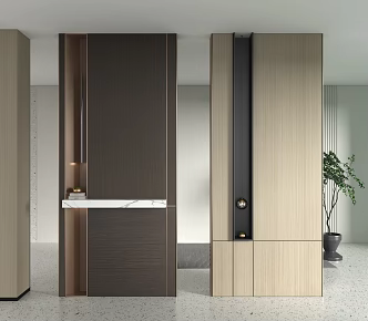 Modern Partition Entrance 3d model