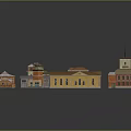 Colorful Residential Building Models Showcasing Various Styles And Unique Roof Designs