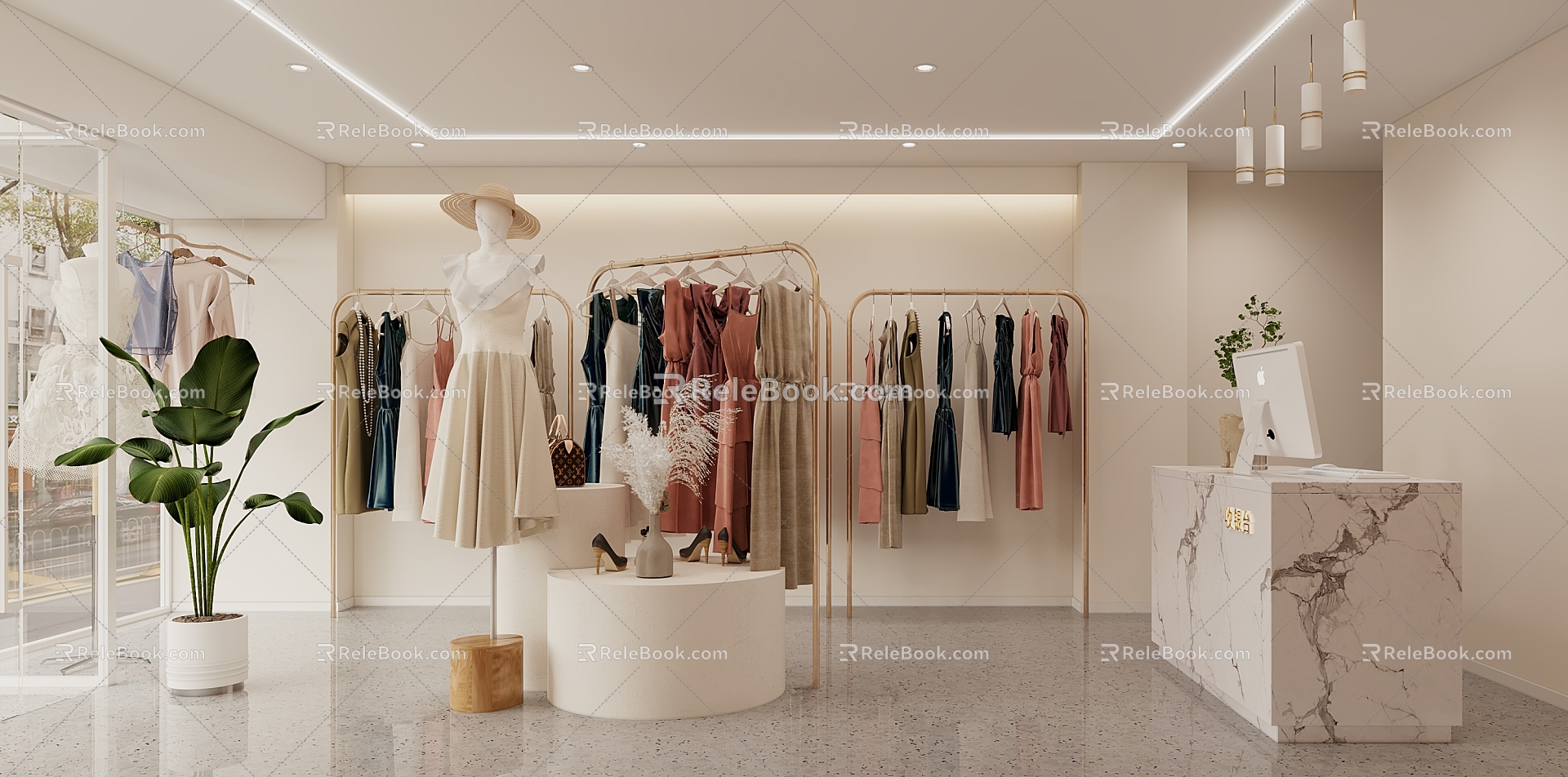 Modern Clothing Store 3d model