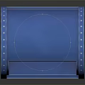 Blue Household Mailbox With Arched Top Envelope Icon Drawer Cabinet Door And Four Legs