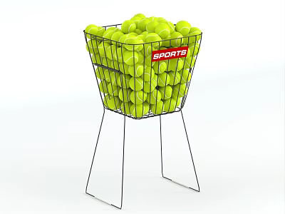 Modern Tennis Box Tennis Collection Basket Sports Equipment 3d model