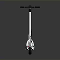 White Electric Scooter With Black Handlebar And Sleek Modern Design Features