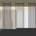 Modern minimalist screen partition 3d model