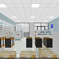 Pharmacy Store Interior Design With Bright Lighting And Organized Medicine Shelves