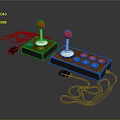 Modern operation bar game machine operation bar arcade machine operation bar handle 3d model