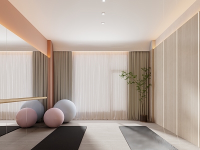 Modern Yoga Room 3d model