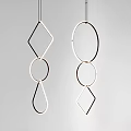 Modern Geometric Chandeliers Design Featuring Diamond Circular Oval And Teardrop Shapes