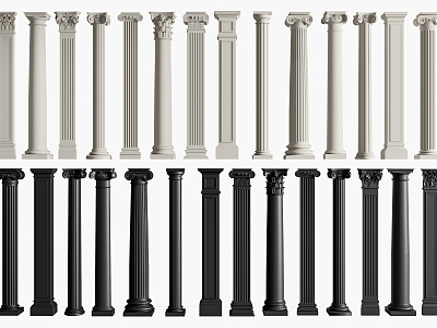 European style column Roman column Gypsum column carving style model