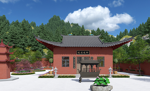 Chinese temple 3d model