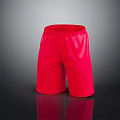 Red Athletic Shorts For Casual Wear With Elastic Waistband And Comfortable Fit