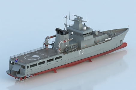 warship ship fleet aircraft carrier cruiser destroyer 3d model