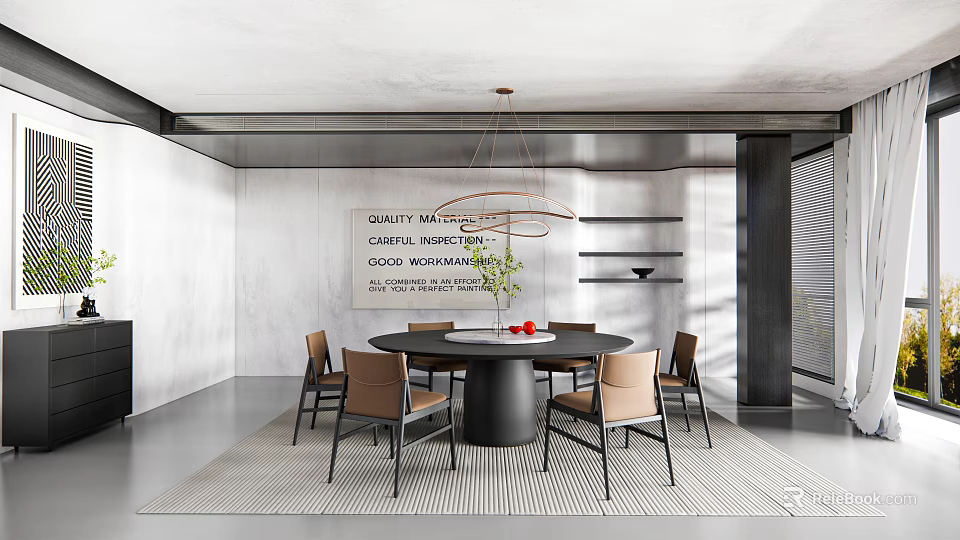 Modern Private Box Interior Design With Comfortable Seats Decorative Art And Soft Lighting 3d model