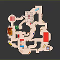 Colorful Children's Playground Maze Model With Slide Swings Water Tower Toy Car And Small Houses
