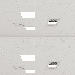 Aluminum gusset ceiling 3d model