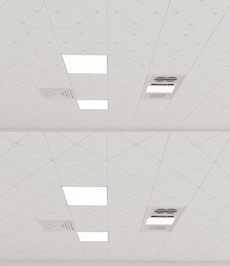 Aluminum gusset ceiling 3d model