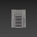 Modern Tailored Window Curtains With Textured Beige Drapes And Gray Roman Shades