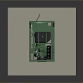 Green Framed Industrial Air Compressor With Black Motor And Enclosed Structure