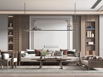 New Chinese Living Room 3d model