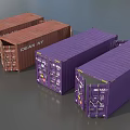 Industrial Shipping Containers Red And Purple For Logistics Storage Solutions