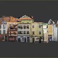 Vibrant Handmade Building Models Displaying Diverse Architectural Styles in Miniature Scene