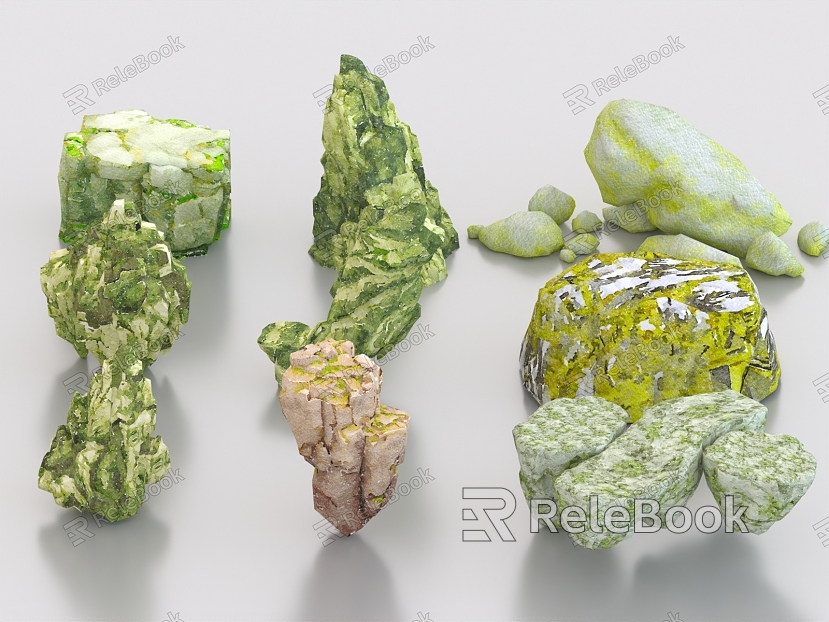 rockery landscape stone stone cartoon rockery stone cartoon landscape stone floating island model