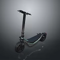 Sleek Black Electric Scooter With Carbon Fiber Frame And Dual Wheels Design