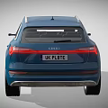 Audi Blue Electric SUV With Modern Exterior Design And Stylish Headlights
