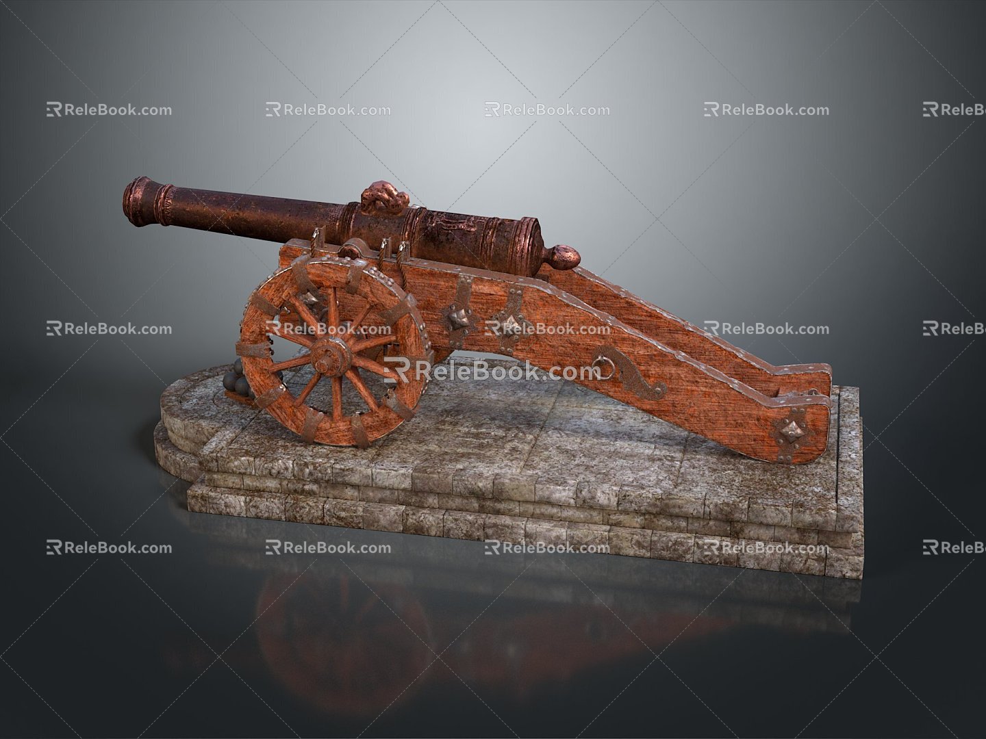 Artillery Gun Artillery Ship Gun Gun Siege Gun Cannon Anti-aircraft Breaking Heavy Gun Heavy Gun model