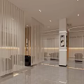 Elegant Bright Modern Beauty Hair Salon Interior Design With Stylish Mirrors And Light Wood Partitions