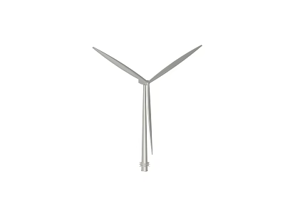Modern Wind Turbine With Three Blades And Vertical Metal Structure 3d model