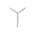 Modern Wind Turbine With Three Blades And Vertical Metal Structure