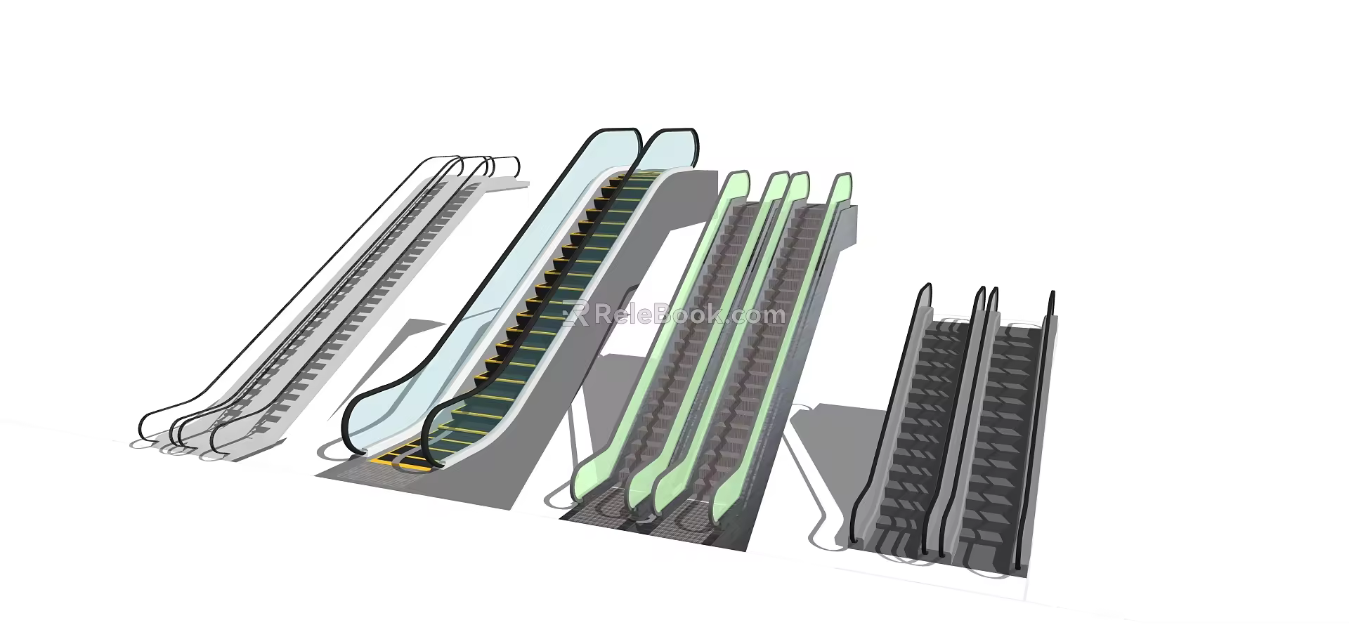 Modern Elevator Escalator 3d model