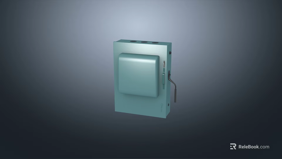 Industrial Equipment Metal Control Cabinet with Square Design Secure Lock and Smooth Surface 3d model 