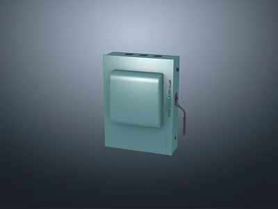 Enclosed load switch iron shell switch 3d model