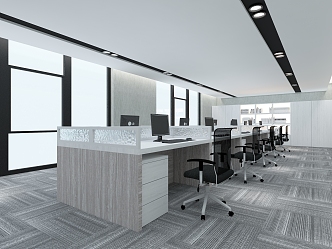 Modern Public Office Staff Office 3d model