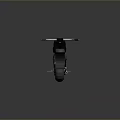 Modern 3D Motorcycle Model Design With Black Gray Body And Leather Seat