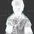 Video Game Movie Character With Red Short Hair And Black Lacing Costume Design