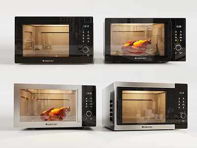 Royalstar Modern Kitchen Microwave Ovens With Glass Door And Various Designs 3d model