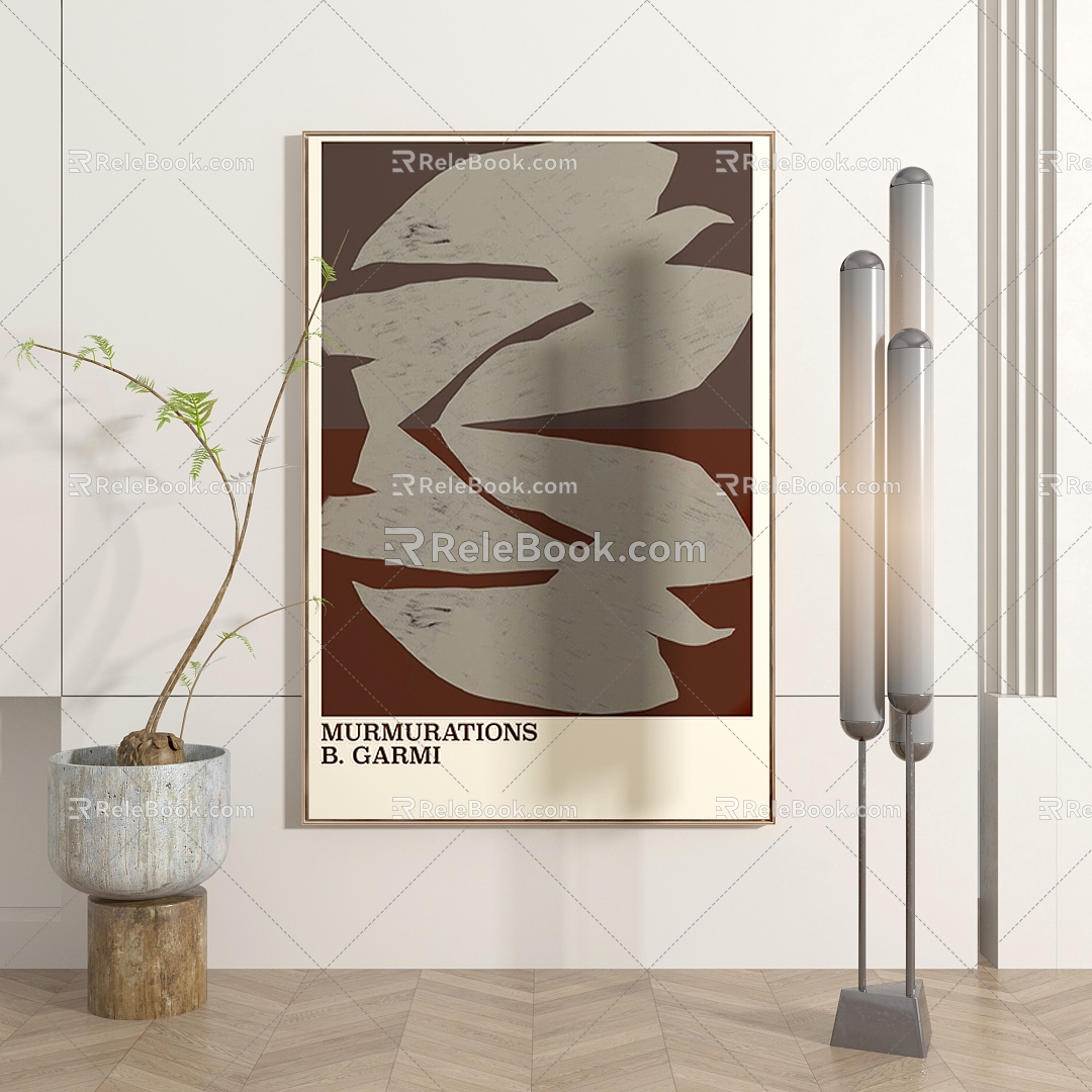 modern abstract painting abstract decorative painting 3d model