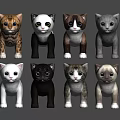 Colorful Reptile Stuffed Toys With Various Patterns Arranged In Two Rows On Gray Background