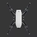 Sleek White Quadcopter Drone With Camera Four Propellers And Portable Design 3d model