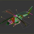 Red and white helicopter with main rotors tail rotor and aerodynamic fuselage design