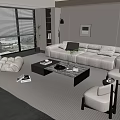 Modern Sofa Coffee Table Combination Sofa Coffee Table 3d model