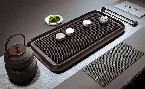 New Chinese Tea Set 3d model