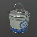 Vintage Metal Oil Can Featuring PURE Branding And Blue Silver Finish