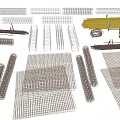 Various Metal Wire Mesh Products with Metal Bars Frames and Grilles for Industrial Use
