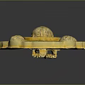 Golden Ornamental Clothing Accessory With Intricate Floral Patterns And Detailed Engravings