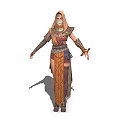 Middle Style Woman Arab Woman Asian Game Character 3d model