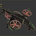 Advanced Futuristic Flying Vehicle With Multiple Rotors Sleek Design And Metallic Body