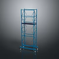 Sturdy Blue Mobile Scaffolding Unit With Lockable Wheels For Construction Work